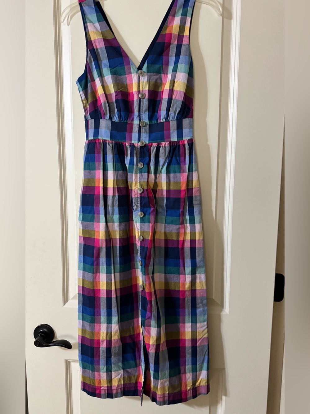J.Crew Madras Plaid Midi Dress | NWOT| Nautical |Preppy
